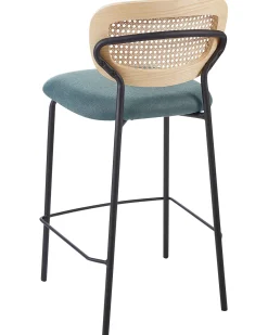Set di 2 sedie alte MAYETTA Rattan Foglia di tè