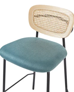 Set di 2 sedie alte MAYETTA Rattan Foglia di tè