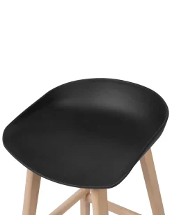 Set di 2 sedie alte MICCO Nero