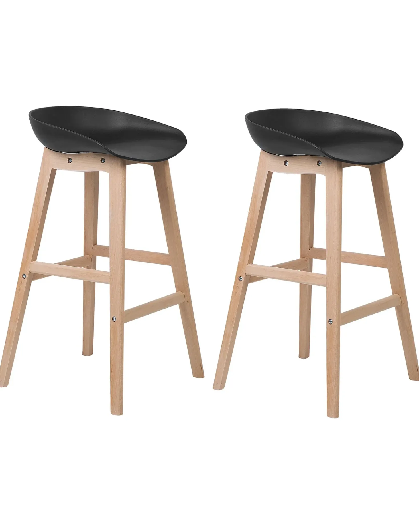 Set di 2 sedie alte MICCO Nero