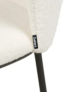 Set di 2 sedie alte MINA Bouclé Bianco