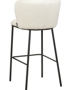 Set di 2 sedie alte MINA Bouclé Bianco