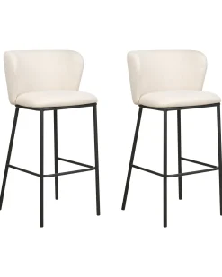 Set di 2 sedie alte MINA Bianco sporco
