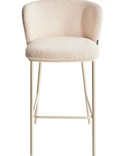 Set di 2 sedie alte MINA II Bouclé Beige chiaro