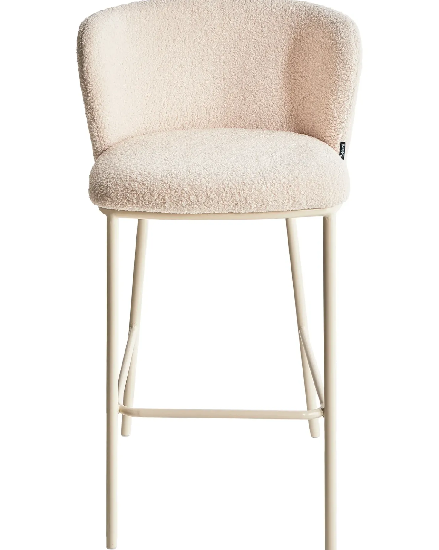 Set di 2 sedie alte MINA II Bouclé Beige chiaro