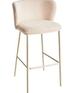 Set di 2 sedie alte MINA II Bouclé Beige chiaro