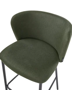 Set di 2 sedie alte MINA Verde scuro