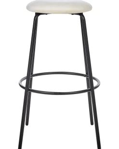 Set di 2 sedie alte MORTON Velluto Bianco sporco