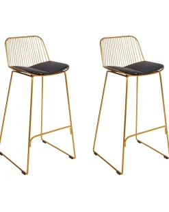 Set di 2 sedie alte PENSACOLA Metallo Oro