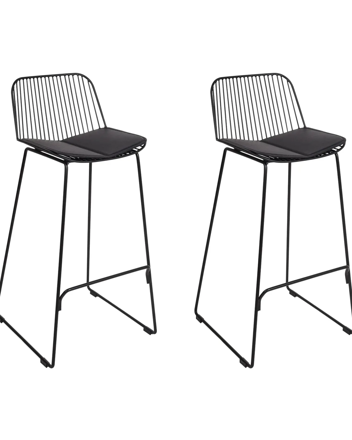 Set di 2 sedie alte PENSACOLA Metallo Nero