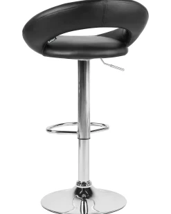 Set di 2 sedie alte PEORIA Pelle sintetica Nero