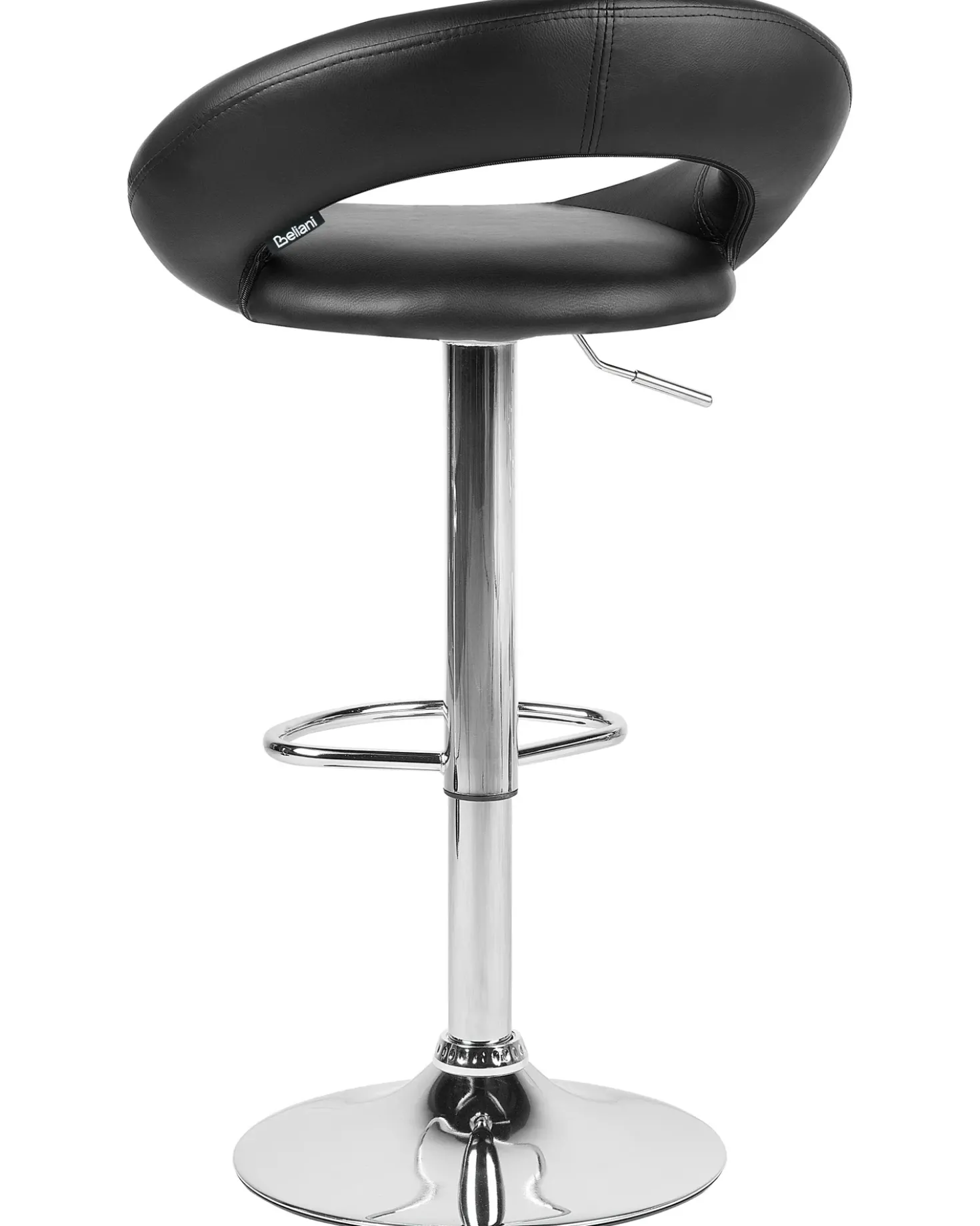 Set di 2 sedie alte PEORIA Pelle sintetica Nero
