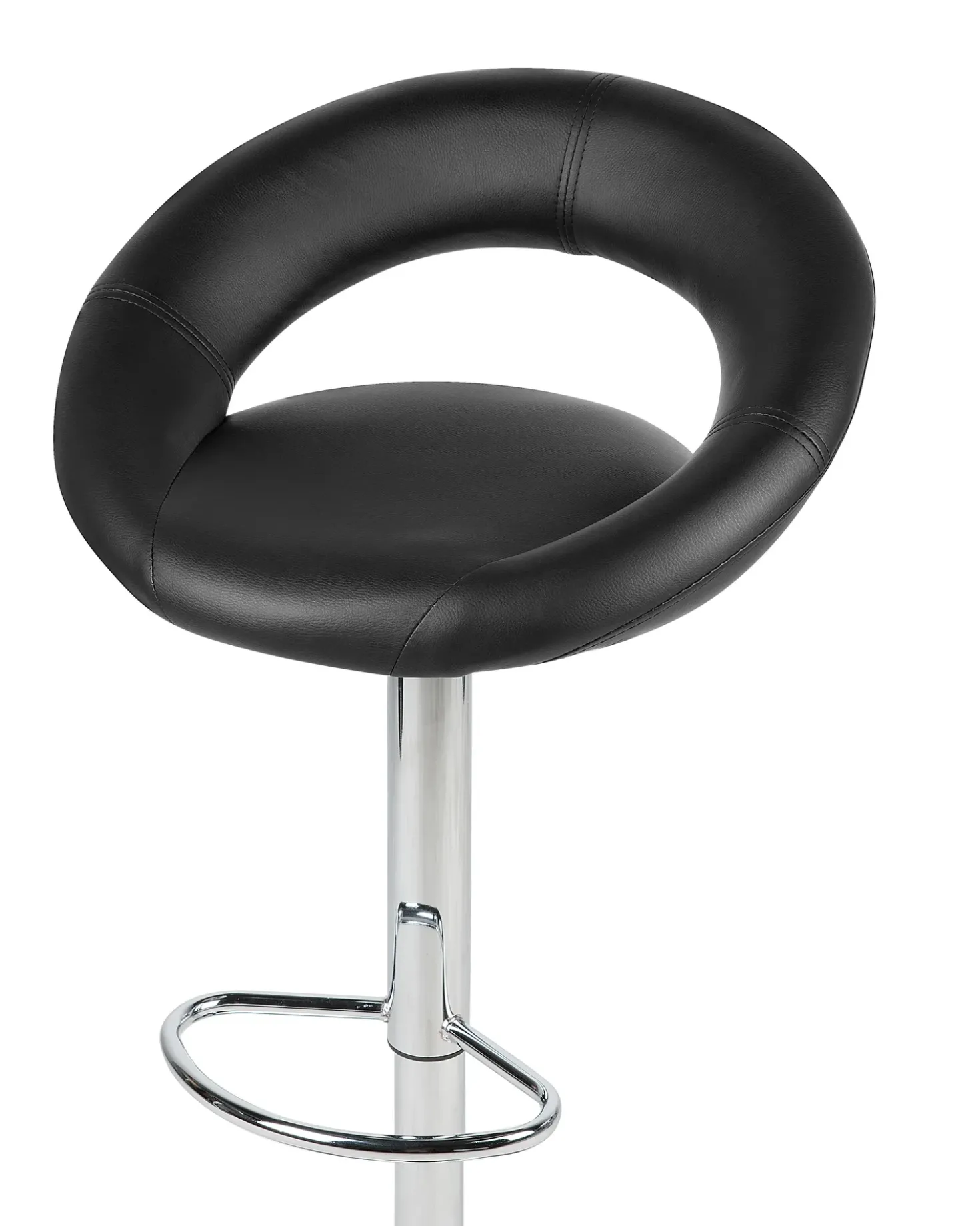 Set di 2 sedie alte PEORIA Pelle sintetica Nero