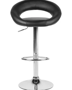 Set di 2 sedie alte PEORIA Pelle sintetica Nero
