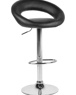 Set di 2 sedie alte PEORIA Pelle sintetica Nero