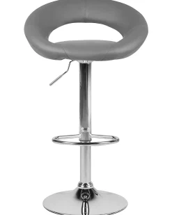 Set di 2 sedie alte PEORIA Pelle sintetica Grigio