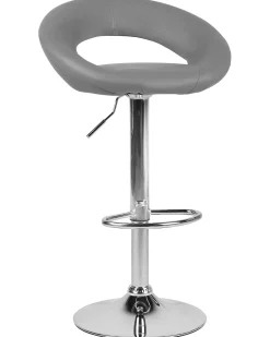 Set di 2 sedie alte PEORIA Pelle sintetica Grigio