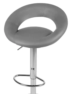Set di 2 sedie alte PEORIA Pelle sintetica Grigio