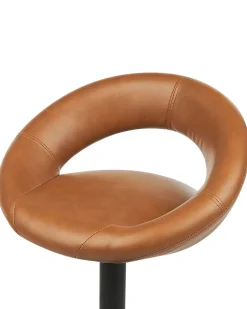 Set di 2 sedie alte PEORIA Pelle sintetica Marrone dorato