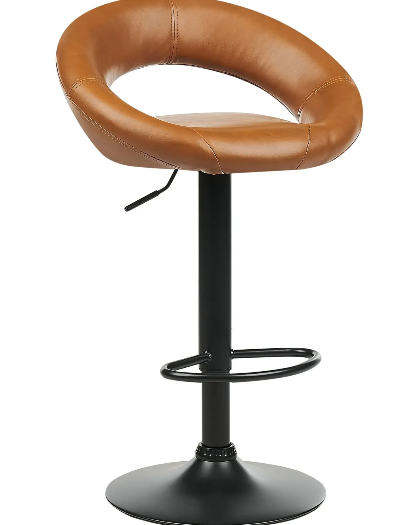 Set di 2 sedie alte PEORIA Pelle sintetica Marrone dorato