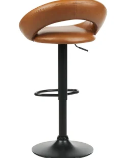Set di 2 sedie alte PEORIA Pelle sintetica Marrone dorato