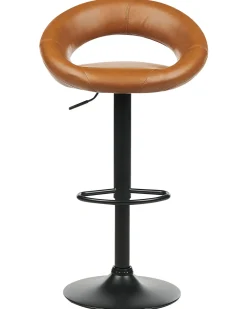 Set di 2 sedie alte PEORIA Pelle sintetica Marrone dorato