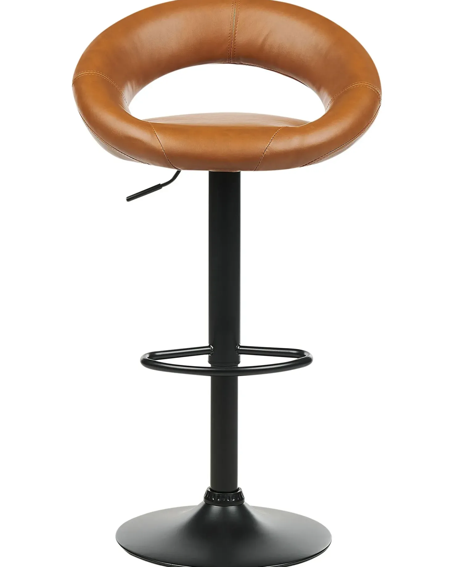 Set di 2 sedie alte PEORIA Pelle sintetica Marrone dorato