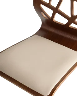 Set di 2 sedie alte PETERSBURG Pelle sintetica Beige/Nero