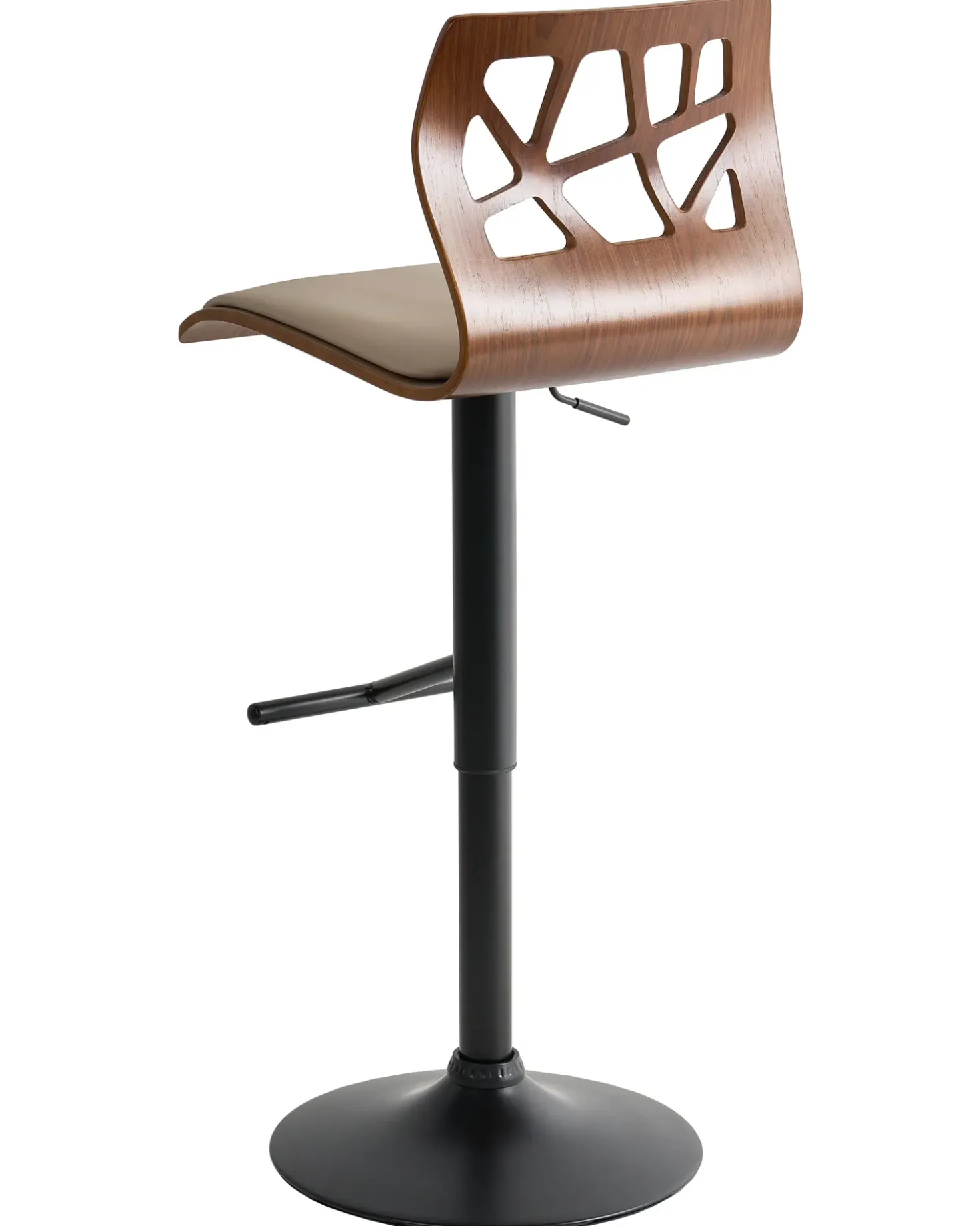 Set di 2 sedie alte PETERSBURG Pelle sintetica Beige/Nero