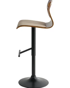 Set di 2 sedie alte PETERSBURG Pelle sintetica Beige/Nero