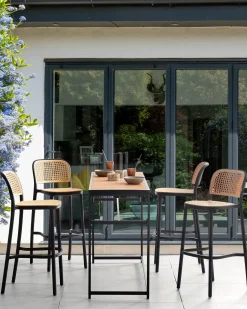 Set di 4 sedie alte PLOSE Materiale sintetico Beige