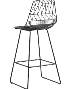 Set di 2 sedie alte PRESTON Metallo Nero