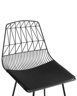 Set di 2 sedie alte PRESTON Metallo Nero