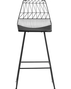 Set di 2 sedie alte PRESTON Metallo Nero