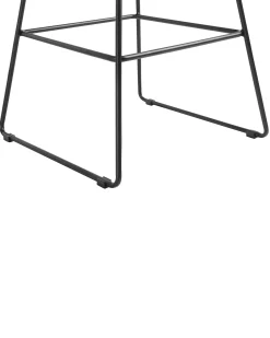 Set di 2 sedie alte PRESTON Metallo Nero