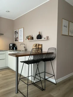 Set di 2 sedie alte PRESTON Metallo Nero
