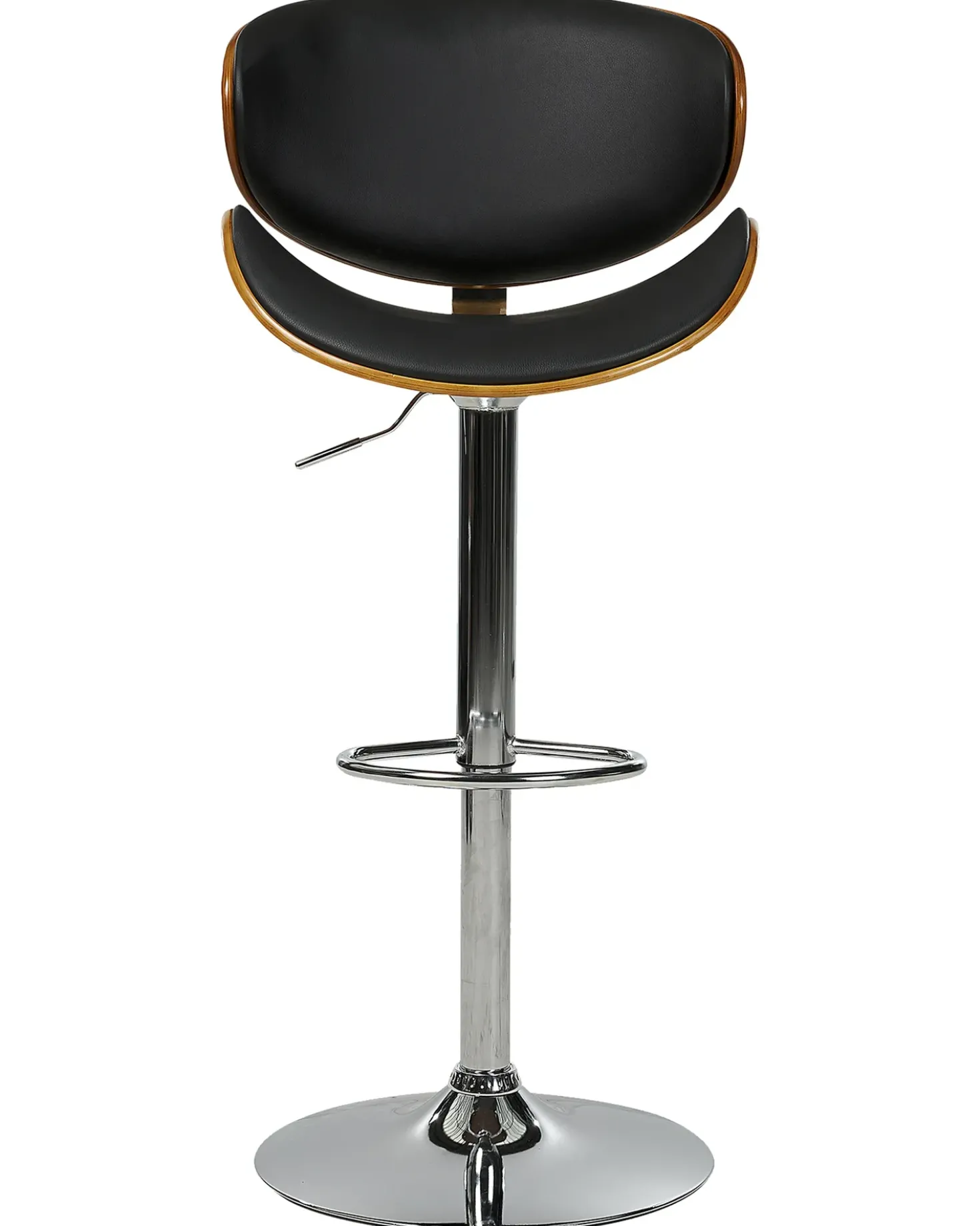 Set di 2 sedie alte ROTTERDAM Pelle sintetica Nero