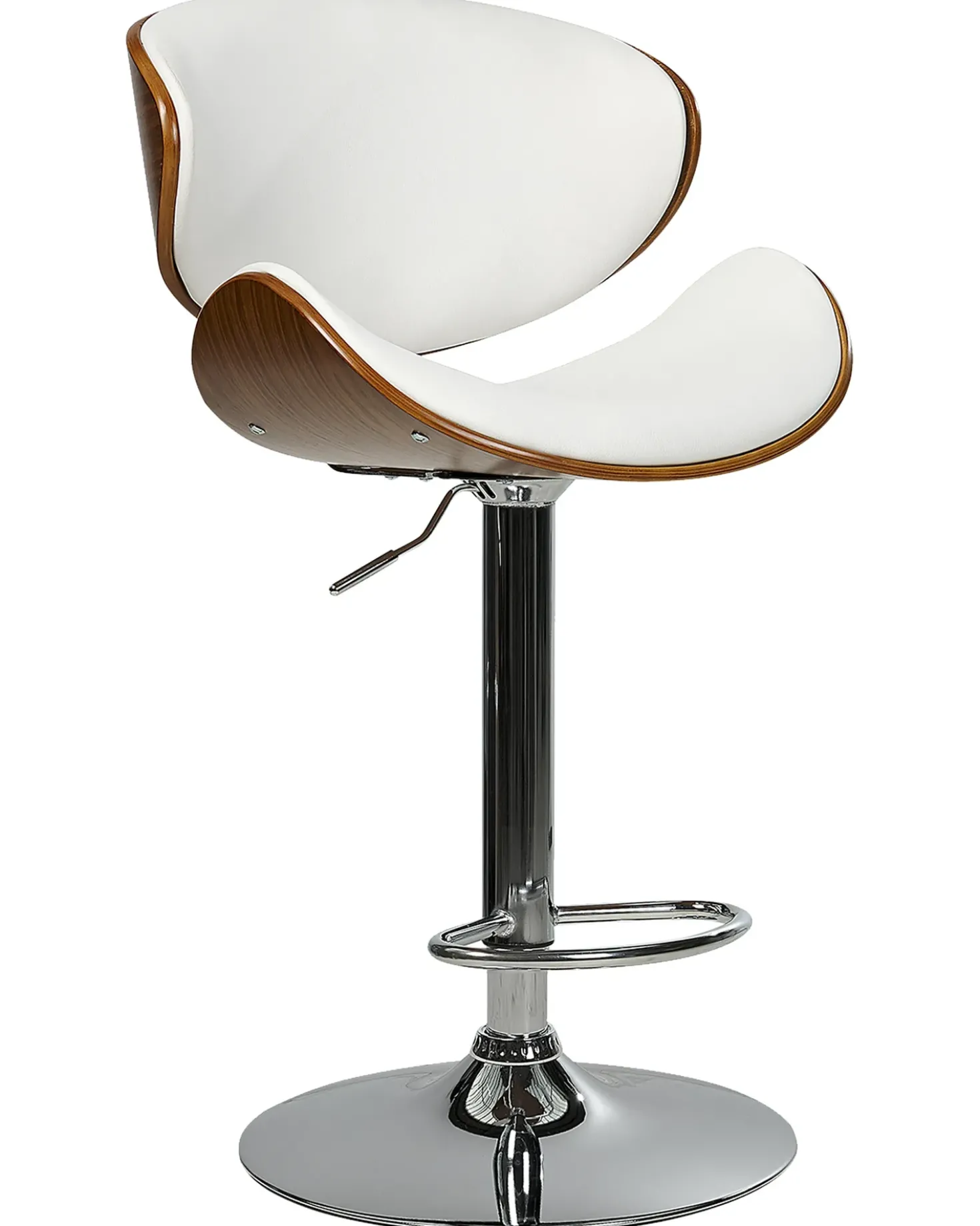 Set di 2 sedie alte ROTTERDAM Pelle sintetica Bianco