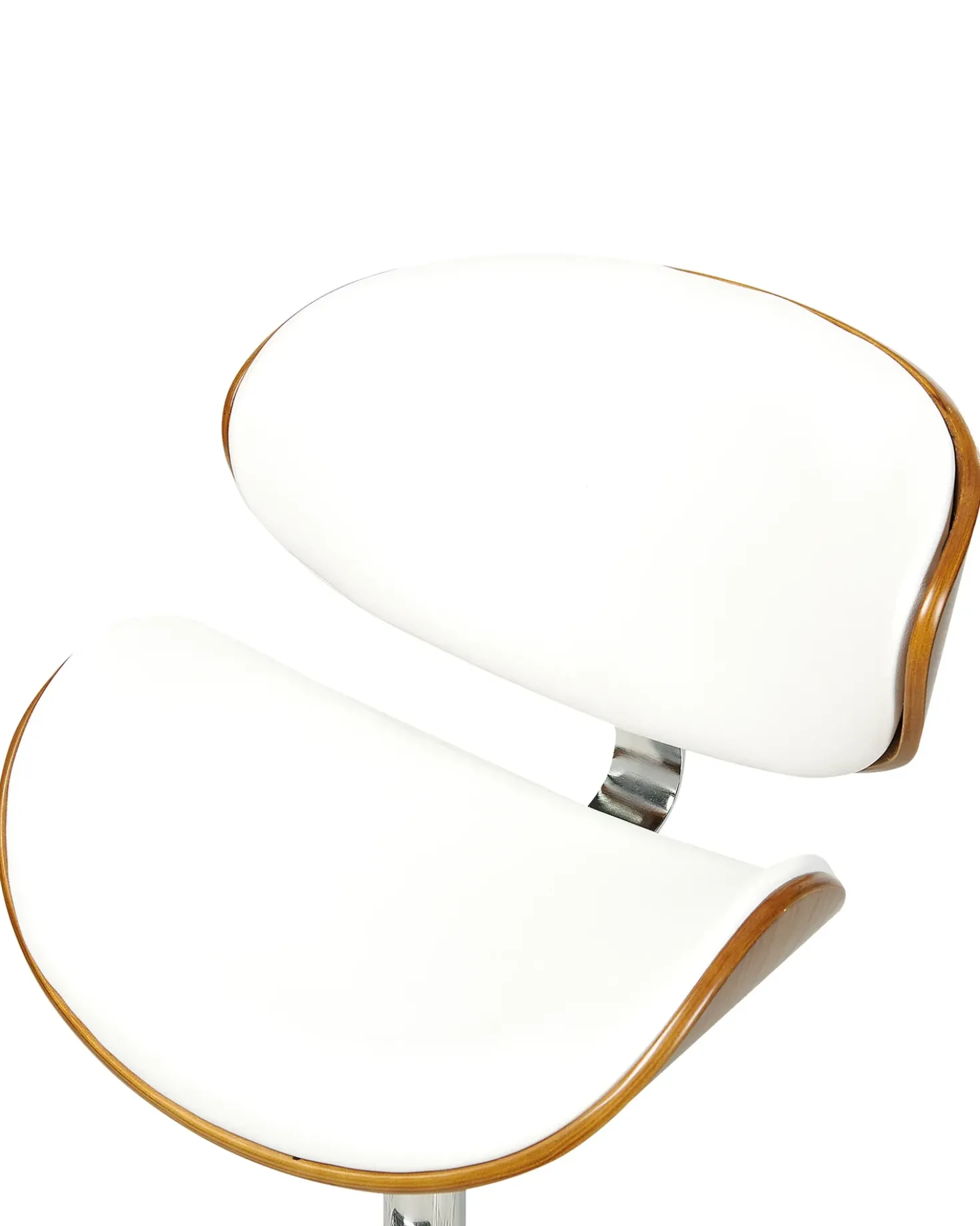 Set di 2 sedie alte ROTTERDAM Pelle sintetica Bianco