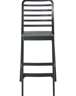 Set di 4 sedie alte SECEDA Materiale sintetico 2 in 1 Nero