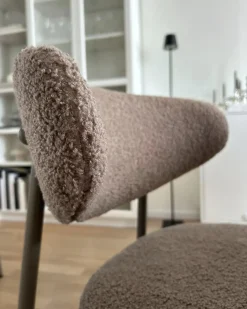Set di 2 sedie alte UNITY Bouclé Tortora