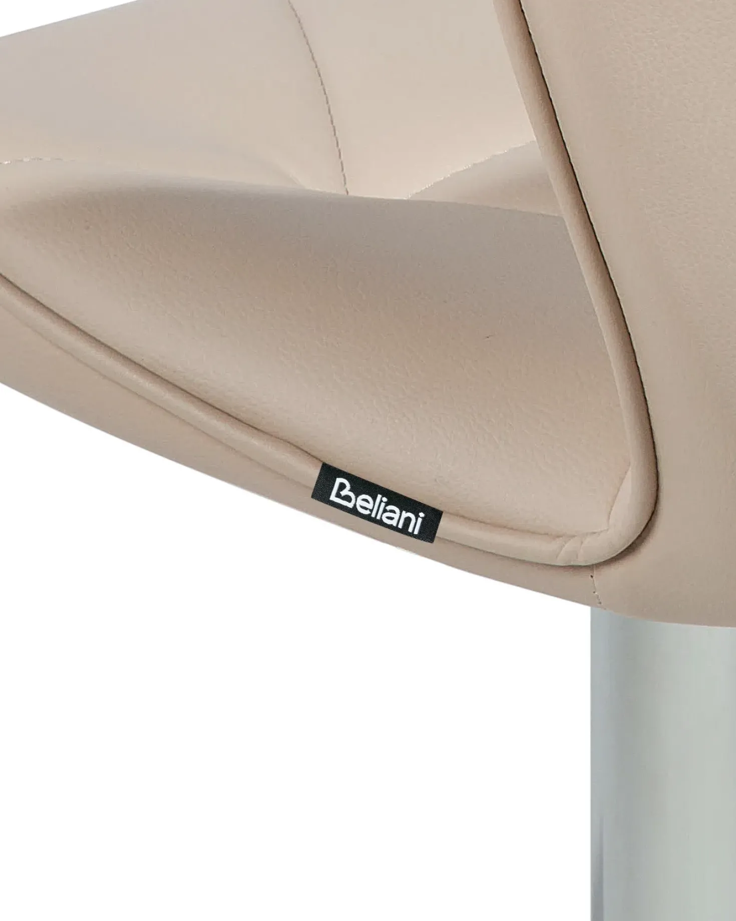 Set di 2 sedie alte VALETTA Pelle sintetica Beige chiaro