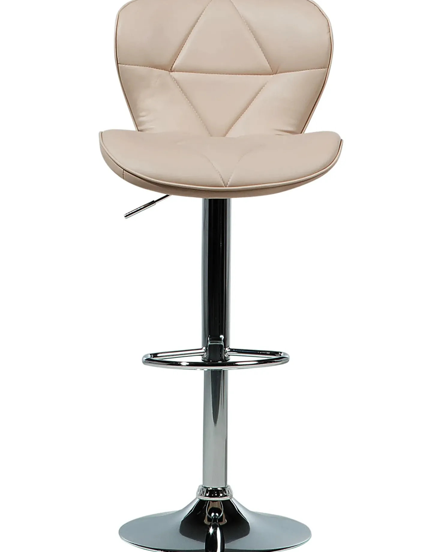 Set di 2 sedie alte VALETTA Pelle sintetica Beige chiaro