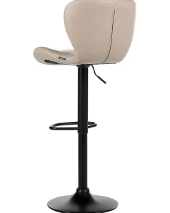 Set di 2 sedie alte VALETTA Pelle sintetica Beige chiaro