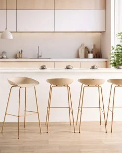 Set di 4 sedie alte VENLO Beige