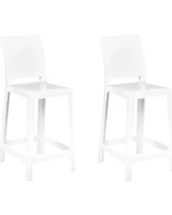 Set di 2 sedie alte WELLINGTON Bianco