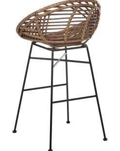 Set di 2 sedie alte WINDOM Rattan Marrone