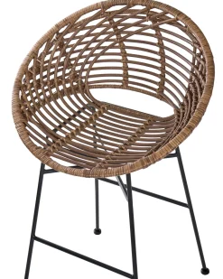 Set di 2 sedie alte WINDOM Rattan Marrone