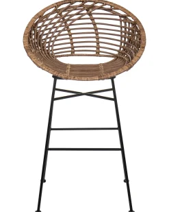 Set di 2 sedie alte WINDOM Rattan Marrone