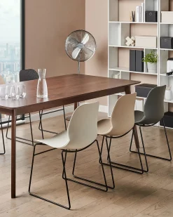 Set di 4 sedie da conferenza PANORA Grigio scuro